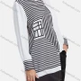 Wholesale Women's Fashion Long Sleeve Tunic Geo Striped Splicing Button Down Shirt preview