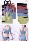 Wholesale Women's Sporty Breathable Sports Bra & Brief 2-piece Set 501# - Liuhuamall