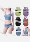 Wholesale Women's Sporty Breathable Sports Bra & Brief 2-piece Set 501# - Liuhuamall