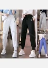 Wholesale Women's Sporty Heart Print Drawstring High Waist Ankle Length Sweatpant - Liuhuamall