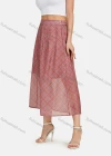 Wholesale Women's Elastic Waist Plaid Print Ruffle Hem Maxi Skirt - Liuhuamall