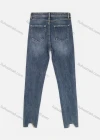 Wholesale Women's Casual Plain Distressed Ripped Notched Hem Straight Leg Wash Ankle Jeans - Liuhuamall