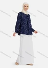 Wholesale Women's Casual Floral Print Mock Neck Key-hole Long Sleeve Blouse 1375# - Liuhuamall
