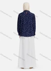 Wholesale Women's Casual Floral Print Mock Neck Key-hole Long Sleeve Blouse 1375# - Liuhuamall