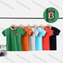 Wholesale Boy's Casual Striped Trim Short Sleeve Modal Cotton Polo Shirt preview