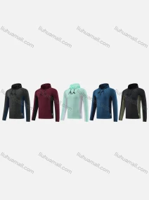 Wholesale Men's Athletic Workout Long Sleeve Colorblock Breathable Drawstring Hoodie CXM22108#, LIUHUA CLOTHING WHOLESALE