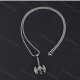 Wholesale Fashion Stainless Steel Adjustable Pendant Necklace SP0436# Silver Clothing Wholesale Market Liuhua