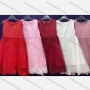 Wholesale Girls Lovely Crew Neck Sleeveless Embroidery Pearl Decro Lace Dress 57# preview