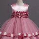 Girls Lovely Sleeveless 3D Floral Tiered Dress A1315# Pink Clothing Wholesale Market -LIUHUA