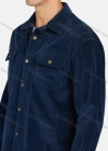 Wholesale Men's Casual Long Sleeve Snap Button Corduroy Shirt Jacket - Liuhuamall