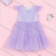 Wholesale Girls Cute Sleeveless Splicing Lace Tiered Flower Girl Dress 230313# Purple Wholesale Clothing Market & Suppliers -LIUHUAMALL