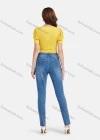 Wholesale Women's Casual Plain V Neck Drawstring Ruched Lantern Sleeve Crop Blouse - Liuhuamall