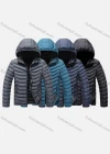Wholesale Men's Casual Hooded Long Sleeve Zipper Plain Puffer Jacket - Liuhuamall