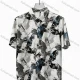 Wholesale 2026 New Men's Slim Fit Short Sleeve Printed Shirt | Abstract Leaf Pattern Casual - Formal Dress Shirt | Wholesale In St Gray Clothing Wholesale Market Liuhua