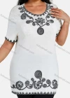 Wholesale Women's Elegant Round Neck Floral Embroidery Short Sleeve T-Shirt - Liuhuamall