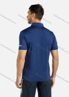 Wholesale Men's Sporty Plain Stand Collar Short Sleeve Zip Front Reflective Stripes Tee - Liuhuamall