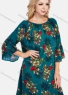 Wholesale Women's Elegant Frill Neck 3/4 Sleeve Floral Print Ruffle Hem Knee Length Dress With Belt - Liuhuamall