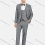 Wholesale Men's Formal Lapel Striped Pockets Blazer & Vest & Pant 3 Pieces Suit Sets preview