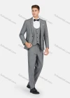 Wholesale Men's Formal Lapel Striped Pockets Blazer & Vest & Pant 3 Pieces Suit Sets - Liuhuamall