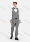 Wholesale Men's Formal Lapel Striped Pockets Blazer & Vest & Pant 3 Pieces Suit Sets - Liuhuamall