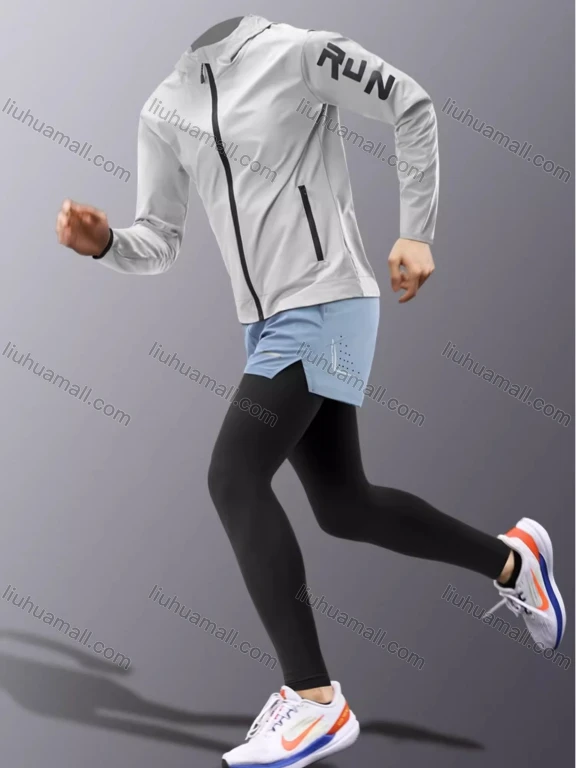 Wholesale Men's Running Suit With Mobile Phone, Winter Quick-drying Training Cycling Fitness Sports 2 Piece Set