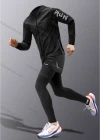 Wholesale Men's Running Suit With Mobile Phone, Winter Quick-drying Training Cycling Fitness Sports 2 Piece Set - Liuhuamall