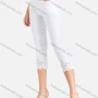 Wholesale Women's Fall Lace Appliques Skinny Capris Pants preview