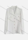 Wholesale Women's Elegant Lapel Long Sleeve Button Down Flap Pockets Plain Shirts 978674# - Liuhuamall