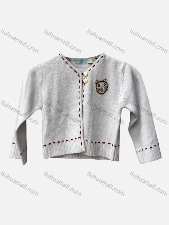 Wholesale Girl's Casual V Neck Long Sleeve Button Closure Crop Cardigan