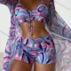 Wholesale Women's Vacation Adjustable Spaghetti Strap Bra & Trunk 2 Piece Bikini Swimsuit 3# Clothing Wholesale Market Liuhua
