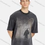 Wholesale Men's Hip Hop Crew Neck Short Sleeve Loose Fit Graphic Letter T-shirt preview