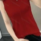 Wholesale Women's Casual Mock Neck Plain Knit Sleeveless Sweater Vest 614# Red Clothing Wholesale Market Liuhua
