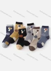 Wholesale Women's Casual Smiling Face Print Mid-calf Socks 10 Pairs - Liuhuamall