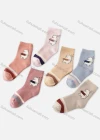 Wholesale Women's Casual Cute Bear Print Mid-calf Socks 10 Pairs - Liuhuamall