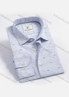 Wholesale Men's Collared Long Sleeve Button Down Allover Print Formal Shirt - Liuhuamall