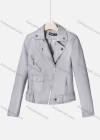 Wholesale Women's Casual Lapel Long Sleeve Zipper Plain Leather Jacket - Liuhuamall