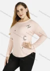 Wholesale Women's Casual Round Neck Long Sleeve Rib-Knit Top - Liuhuamall