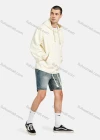 Wholesale Men's Loose Fit Plain Drawstring Pullover Hoodie - Liuhuamall