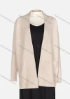 Wholesale Women's Plain Rib-knit Long Sleeve Open Front Dual Pocket Cardigan - Liuhuamall
