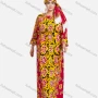 Wholesale Women's African 3/4 Sleeve Plus Size Allover Floral Print Maxi Kaftan Dress With Turban ZXV-708D2# preview