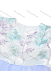 Wholesale Girls Cap Sleeve 3D Floral Embroidery Zip Back Lace Flower Girl Dress - Liuhuamall