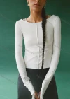 Wholesale Women's Casual Plain Cut Out Long Sleeve Blouse T0A3696G# - Liuhuamall