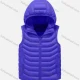 Wholesale Kids Casual Hooded Zipper Pockets Thermal Puffer Jacket Vest Blue Clothing Wholesale Market Liuhua