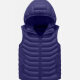 Kids Casual Hooded Zipper Pockets Thermal Puffer Jacket Vest Navy Clothing Wholesale Market -LIUHUA