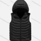 Wholesale Kids Casual Hooded Zipper Pockets Thermal Puffer Jacket Vest Black Clothing Wholesale Market Liuhua