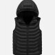 Kids Casual Hooded Zipper Pockets Thermal Puffer Jacket Vest Black Clothing Wholesale Market -LIUHUA
