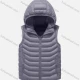 Wholesale Kids Casual Hooded Zipper Pockets Thermal Puffer Jacket Vest Gray Clothing Wholesale Market Liuhua