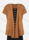 Wholesale Women's Plain Seam Open Front Hooded Pocket Cardigan - Liuhuamall