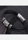 Wholesale Genuine Leather Stainless Steel Magnetic Buckle Bracelet SP0113# - Liuhuamall