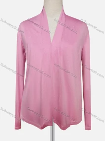 Wholesale Women's Casual Plain High Neck Long Sleeve Embroidered Cardigan, LIUHUA CLOTHING WHOLESALE